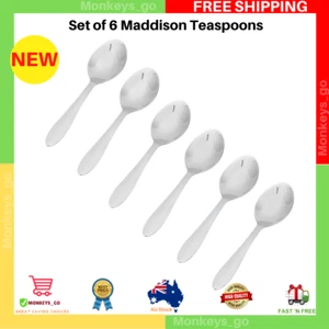 6 x Stainless Steel Teaspoons Dining Cutlery Stirring Spoon Measuring Spoon Best - Picture 1 of 6