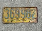 Vintage Wisconsin License Plate  1932 369982