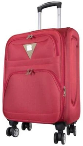 Nylon Softcase Koffer Trolley aufrecht rollbar Handgepäck Menorca Rot Gr. M - Bild 1 von 6