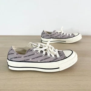 Converse Chuck OX Love Fearlessly Shoes Womens US 7 UK 5 EU 37.5 Amethyst Grey - Picture 1 of 13