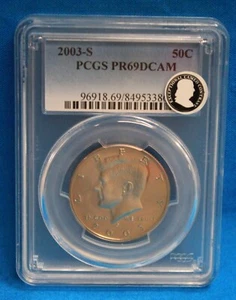 2003-S PCGS KENNEDY HALF DOLLAR Graded PR69DCAM PCGS # 96918.69/84953386 - Picture 1 of 4