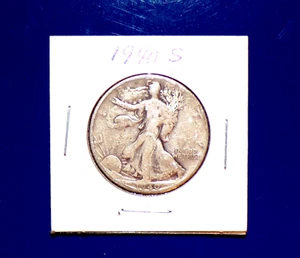 1940-S Walking Liberty 90% Silver Half-Dollar - Picture 1 of 2