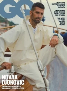 British GQ Novak Djokovic Fashion Modelling Tennis After Feb 2025 UK Magazine - Picture 1 of 3