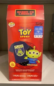 SEALED Funko POP & TEE Disney PIXAR Toy Story GITD ALIEN #525 FYE Exclusive XL - Picture 1 of 12