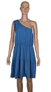 Casual summer Dress for woman One shoulder sundress blue cupshe ruffle - Picture 1 of 9