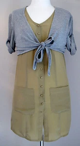 sass & bide Shirt Dress Just One of Those Days Grey Marie/Ant Gold - Picture 1 of 10