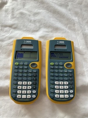 Texas Instruments TI-30XS MultiView Yellow With Cover Tested  Set Of 2 - Image 1 of 4