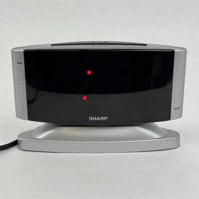 Reloj despertador digital Sharp Basic rojo pantalla grande número giratorio modelo SPC033 Foto 1 de 4