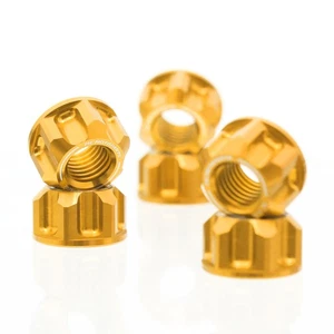 Billet Rear Wheel Sprocket Nuts Gold For MV Agusta Brutale 1000 RS 2022 22 - Picture 1 of 10
