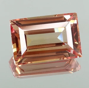 Zaffiro Padparadscha naturale impeccabile taglio smeraldo pietra preziosa sfusa 15x10 mm - Foto 1 di 7