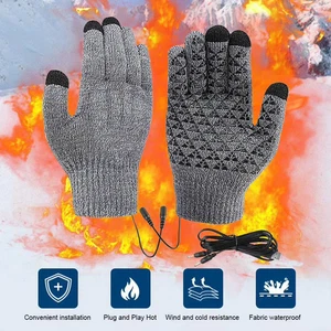 Guantes térmicos eléctricos pantalla táctil exterior equitación esquí guantes USB guantes térmicos - Imagen 1 de 8