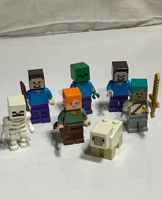 Lego Enorme Lote 6 Minecraft Minifigura Esqueleto Oveja Usado Buen Estado E50 Foto 1 de 3