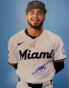 JARED SERNA SIGNIERTES 8,5X11 FOTO. FLORIDA MARLINS/JACKSONVILLE JUMBO-GARNELEN. - Bild 1 von 1