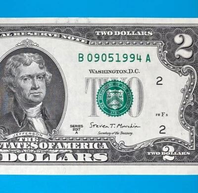 September 5, 1994 / 9 May 1994 (B 09051994 A) BIRTHDAY $2 Two Dollar Bill *UNC* - Image 1 of 4