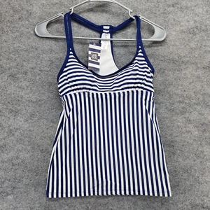 Lime Ricki Tankini Womens XS Blue Striped Swimwear - Picture 1 of 6