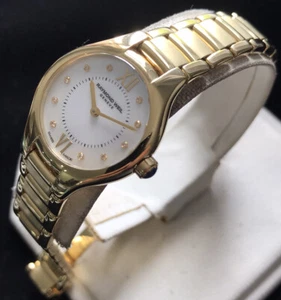 Ladies Genuine Raymond Weil Noemia 5927-P-00985 Diamond Sapphire Mop Gold Swiss - Picture 1 of 14