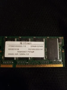 Infineon 256MB DDR-133MHz PC-2100S HYS64D3202GDL-7-B Laptop RAM *SHIPS SAME DAY* - Picture 1 of 2