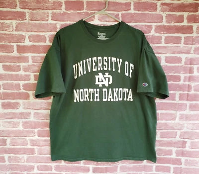 🔥 Camisa Verde Campeón de la Universidad de Dakota del Norte Para Hombre XL Suelta Lucha Sioux Foto 1 de 4