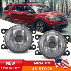 Pair For 2011-2015 Ford Explorer Clear Lens Front Fog Lights Bumper Lamps - Imagen 1 de 14