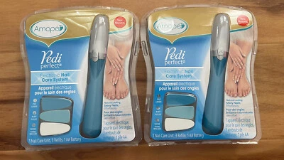 2 Packs Of Pedi Perfect Electronic Nail Care System - Amope - With 3 Refills - Image 1 of 2