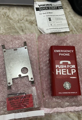 Teléfono de emergencia compacto Viking E-1600-RDA-EWP clima mejorado 263755 A-10 Foto 1 de 3