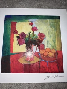 Seriolithographie von Yuval Wolfson "Frühstückstisch" mit Park West Echtheitszertifikat - Bild 1 von 3