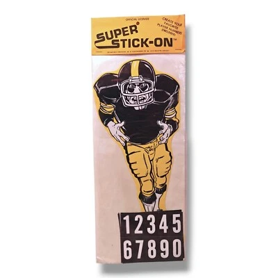 Calcomanía de jugador de fútbol americano súper pegajosa de los Pittsburgh Steelers de colección NUEVA 1980 Foto 1 de 4