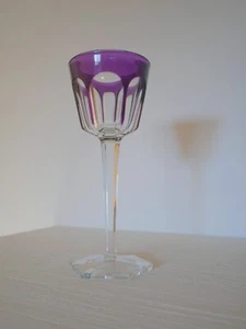 1 verre à vin du Rhin cristal Baccarat modèles Harcourt couleur Violet 19cm - Imagen 1 de 7