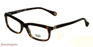 Dolce & Gabbana Women's Eyeglasses D&G DD1214 502 Brown Havana Rectangle Frame - Picture 1 of 2