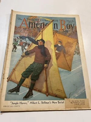 1933 March Youth's Companion AMERICAN BOY Magazine - Jungle Haven Foto 1 de 2