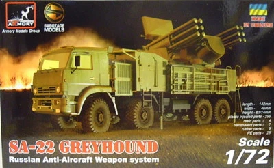 Fla-System SA-22 Greyhound " Panzir-S1 ",1/72,Armory,Plastica,Acquaforte,Neu - Immagine 1 di 2