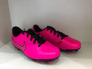 New Nike Jr Legend 10 Club FG/MG Fierce Pink/Black Soccer Cleats Size 1Y - Picture 1 of 8