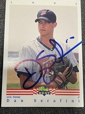 Dan Serafini Autographed 1992 Classic Best Card #411 Twins