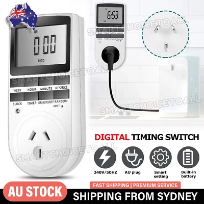 240V Digital Timer Switch Automation Socket Electric Programmable Power AU Plug - image 1 of 4