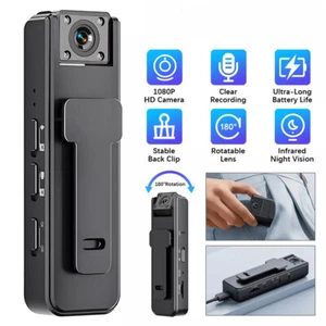 Hd Mini Police Body Camera 1080P Video Recrorder Recorder Pocket Night ~ - Photo 1/23