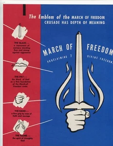March of Freedom Crusade 2 Posters 8-1/2 by 11" circa 1960 - Picture 1 of 3