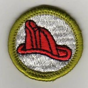 Firemanship Merit Badge, Type G, Cloth Back (1961-71), Mint! - Picture 1 of 1