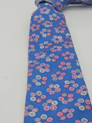 Cavalier USA Necktie Blue Floral Silk Vintage Boho Wedding - Image 1 of 4