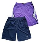 Nike Basketball Men's Shorts Navy Blue/ Purple Size Xl (Lot Of 2) 