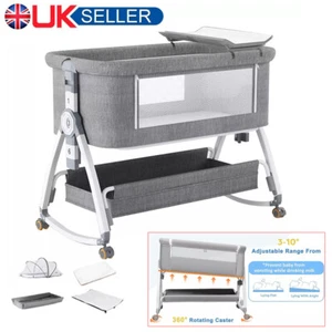 Baby Bedside Crib Sleeper Bassinet Safe Co-Sleeping Storge with Changing Table - Picture 1 of 19