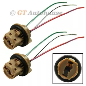 2x 7443 7440 Extension Wire Harness LED Bulb Light Lamp Female Socket Adapter - Picture 1 of 7