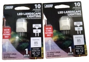 (2) Feit Electric 10W Equiv Warm White Wedge LED G4 2-Pin Base 12Volt Light Bulb - Picture 1 of 2