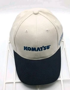 Hat Cap Adjustable Komatsu Cream Blue Baseball Caps - Imagen 1 de 6