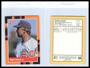 1988 Donruss Baseball's Best #4 Mark Grace RC Cubs - NM/MT - Bild 1 von 1