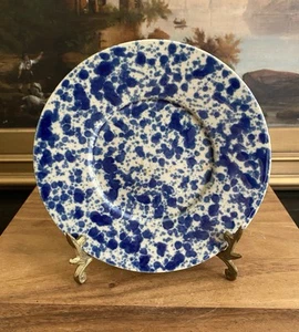 BENNINGTON POTTERS VT Blue Agate Spongeware SAUCER #1627 Vintage - Picture 1 of 8