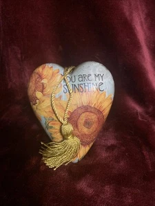 Studio by Demdaco Art Heart “You Are My Sunshine” Sculpture Tim Coffey 4”High - Picture 1 of 6