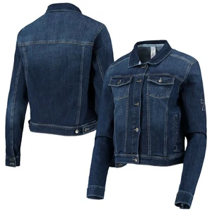 Denim abotonable para mujer Lusso azul Philadelphia 76ers Georgie cristales Swarovski - Imagen 1 de 4