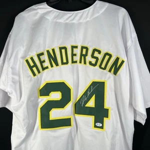 Rickey Henderson Hand Signed Oakland A’s Jersey #24 Autograph COA HOLO - Picture 1 of 7