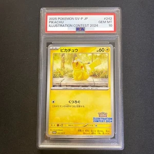 PSA 10 Pikachu 242/SV-P Pokemon Illustration Contest 2024 Promo Japanese Card - Picture 1 of 2