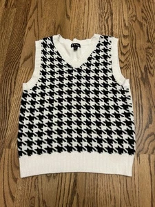 Art Class Girls White Black Patterned Sweater Vest 7/8 M - Picture 1 of 4